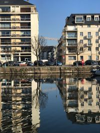 Reflection of buildings in canal