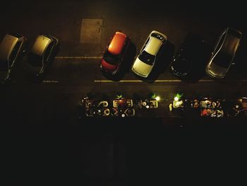 Close-up of illuminated electric lights