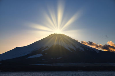 Mount fuji in japan, composite photo