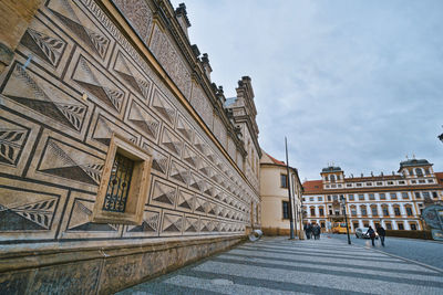 Exterior of building against sky in city