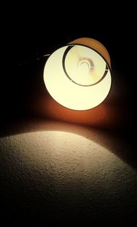 Electric lamp in dark room