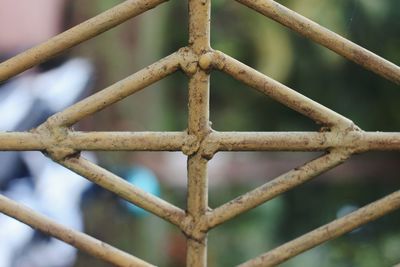 Full frame shot of rusty metal grate