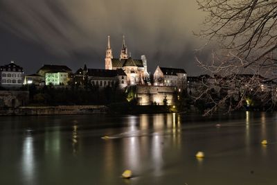 Reflection of buildings in river