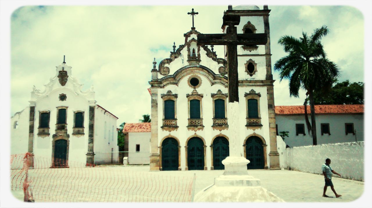 religion, church, place of worship, architecture, spirituality, building exterior, built structure, cathedral, cross, transfer print, sky, arch, facade, dome, auto post production filter, travel destinations, low angle view, day