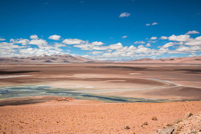 Scenic view of desert against sky