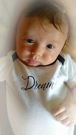 Close-up portrait of cute baby