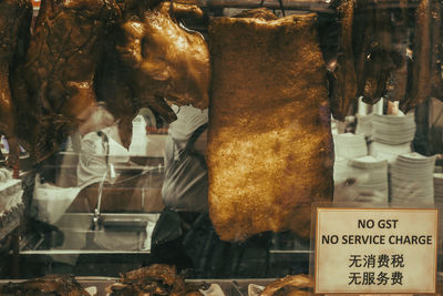 High angle view of food for sale in store