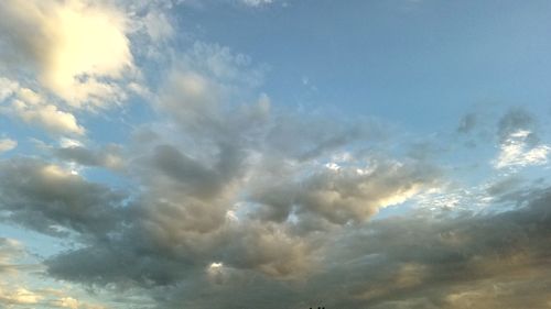 Low angle view of clouds in sky