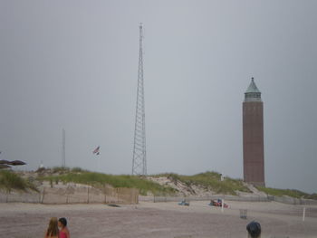 Tourists at amusement park