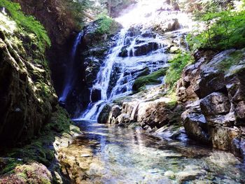 River flowing through rocks