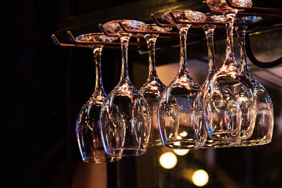 Close-up of wine glass on table