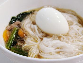 Close-up of soup in bowl