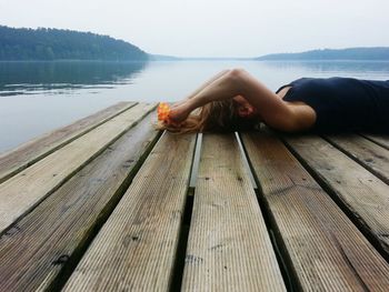 Pier on lake