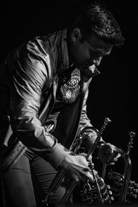 Young man playing guitar