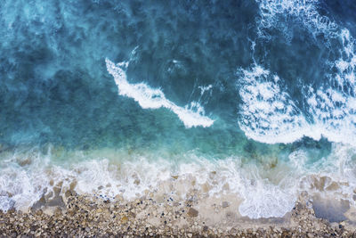 Waves rushing towards shore