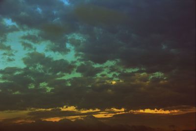 Low angle view of cloudy sky