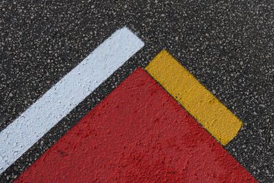 Full frame shot of road with markings