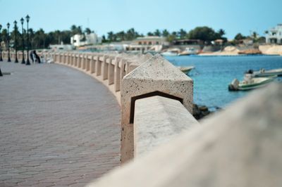 View of sea against clear sky