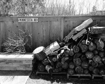 Close-up of firewood