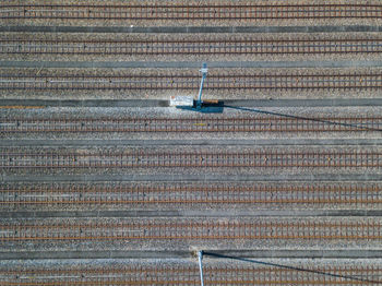 Aerial view of railway tracks