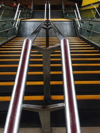 High angle view of steps