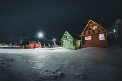 View of building against sky at night