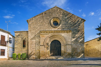 Church of santa cruz is one of the few churches with romanesque style, baeza, spain