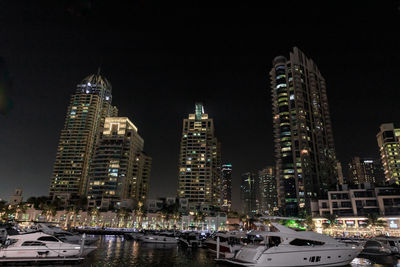 Illuminated city at night