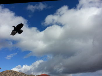 Low angle view of cloudy sky