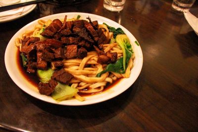 Close-up of served food in bowl