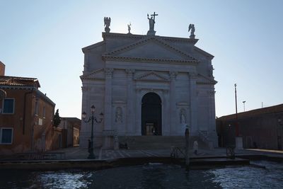 View of historic building against clear sky