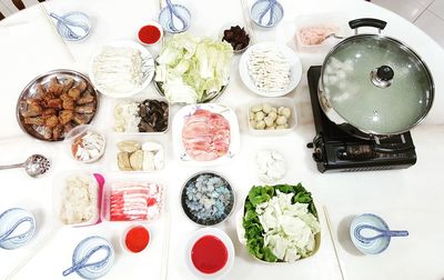 Directly above shot of food