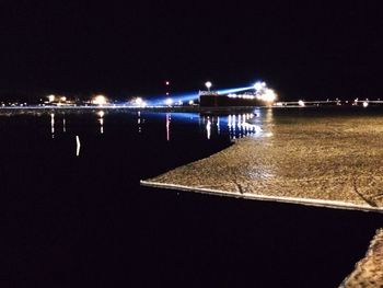 Illuminated city at night