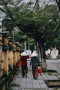 View of people on street