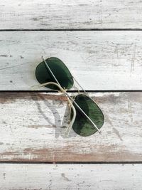 High angle view of sunglasses on table