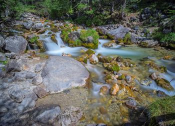 River flowing through rocks