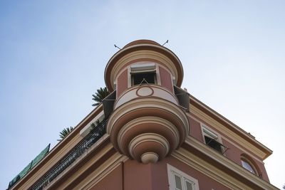 Low angle view of building against clear sky