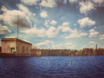 View of sea against cloudy sky