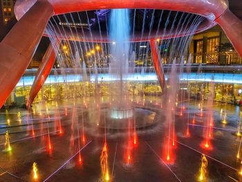 Illuminated city at night