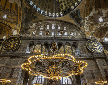 Istanbul, turkey - april 29, 2022 - inside the hagia sophia mosque