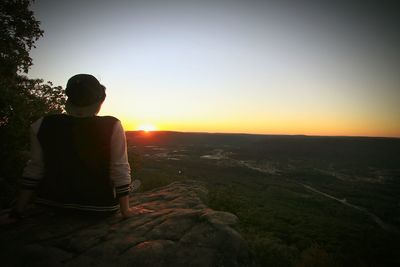 Sunset over landscape