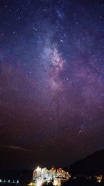 Low angle view of star field against star field