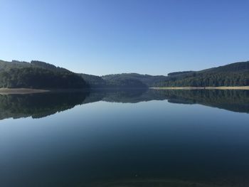 Reflection of mountain in lake