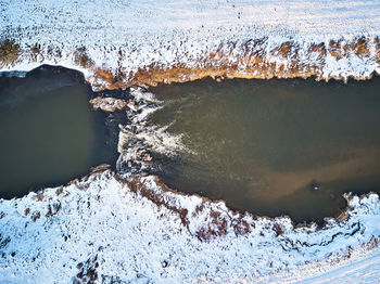 High angle view of beach