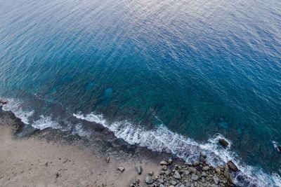 High angle view of beach