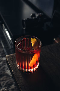 Close-up of drink on table