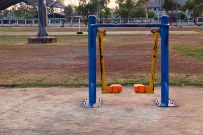 Empty swing in park