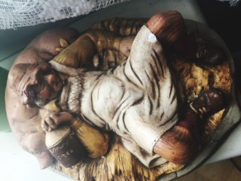 High angle view of horse