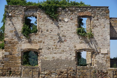 Low angle view of old ruins