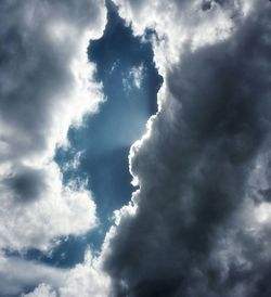 Low angle view of cloudy sky